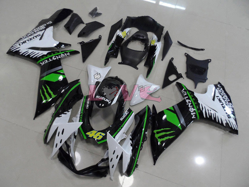 MICHELIN MOTUL - White Black Fairings and Bodywork For 2011-2026 GSX-R600 #LF4728