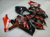 Flame - Red Black Fairings and Bodywork For 2007-2008 GSX-R1000 #LF5769