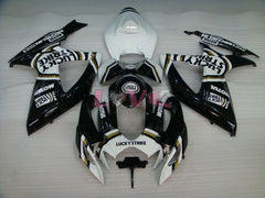 Lucky Strike - White Black Fairings and Bodywork For 2006-2007 GSX-R750 #LF6531