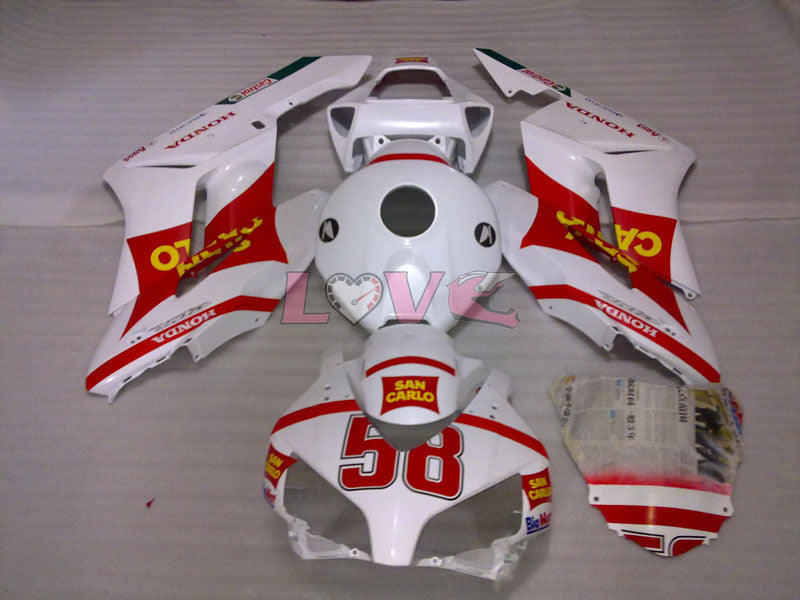 San Carlo - Red White Fairings and Bodywork For 2004-2005 CBR1000RR #LF4413