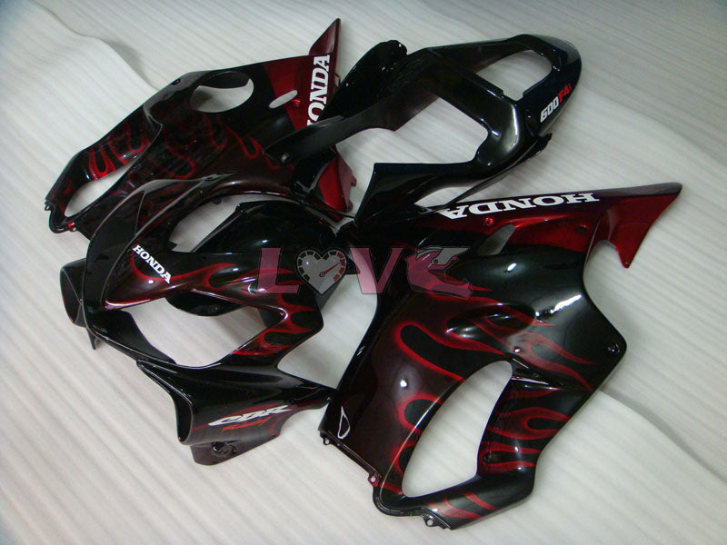 Flame - Red Black Fairings and Bodywork For 2001-2003 CBR600F4i #LF4491
