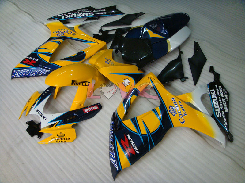Corona - Yellow Black Fairings and Bodywork For 2006-2007 GSX-R750 #LF6569