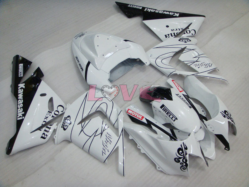 Corona - White Black Fairings and Bodywork For 2004-2005 NINJA ZX-10R #LF6362