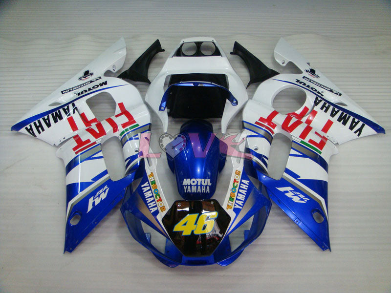 FIAT MOTUL - Blue White Fairings and Bodywork For 1998-2002 YZF-R6 #LF6844