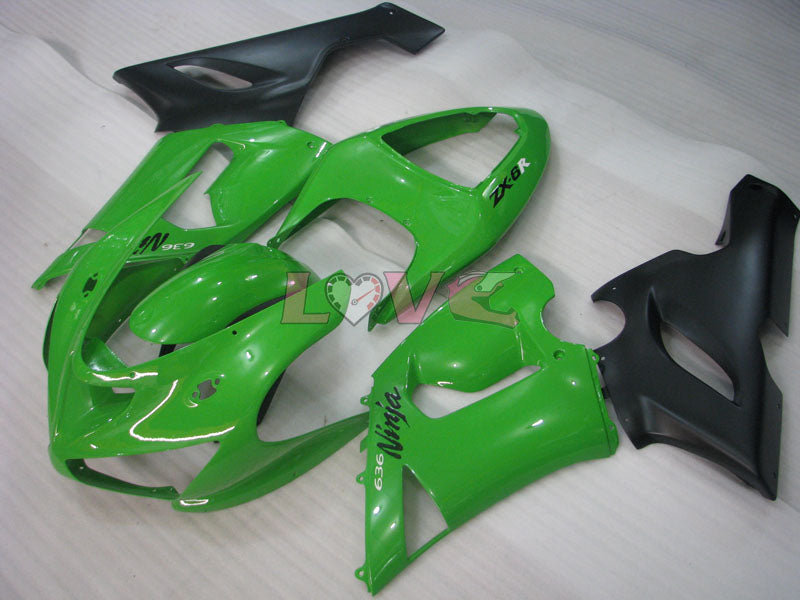 Factory Style - Green Black Fairings and Bodywork For 2005-2006 NINJA ZX-6R #LF6003