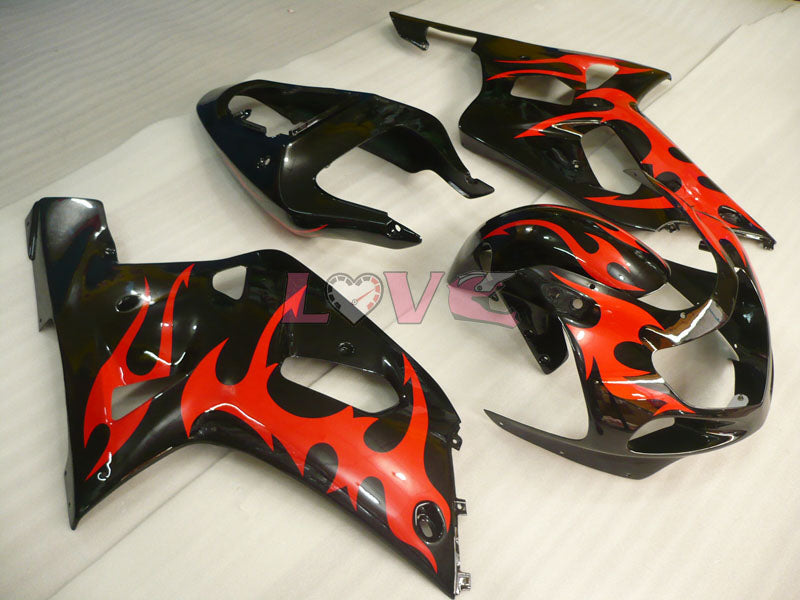 Factory Style Customize - Red Black Fairings and Bodywork For 2000-2002 GSX-R1000 #LF4178