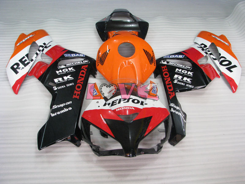 Repsol - Orange Black Fairings and Bodywork For 2004-2005 CBR1000RR #LF4391