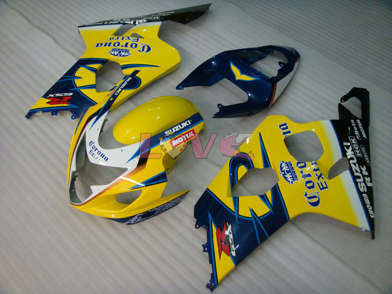 Corona - Yellow Black Fairings and Bodywork For 2004-2005 GSX-R750 #LF6593