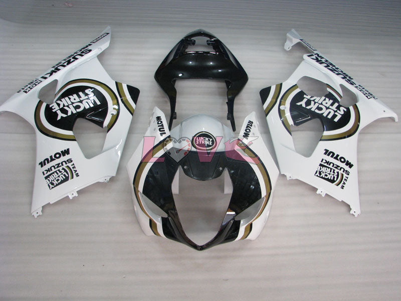 Lucky Strike - White Black Fairings and Bodywork For 2003-2004 GSX-R1000 #LF6022