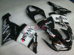 West - White Black Fairings and Bodywork For 2005-2006 NINJA ZX-6R #LF3304