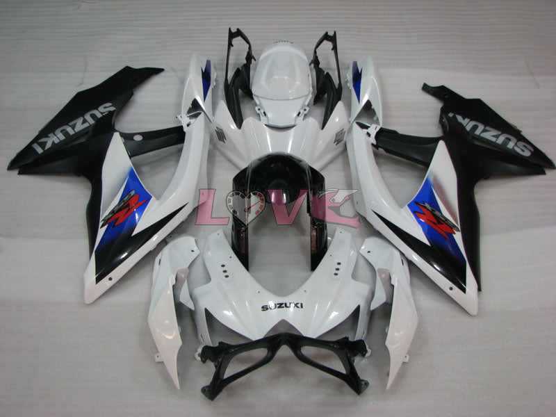 Factory Style - White Black Fairings and Bodywork For 2008-2010 GSX-R750 #LF3908