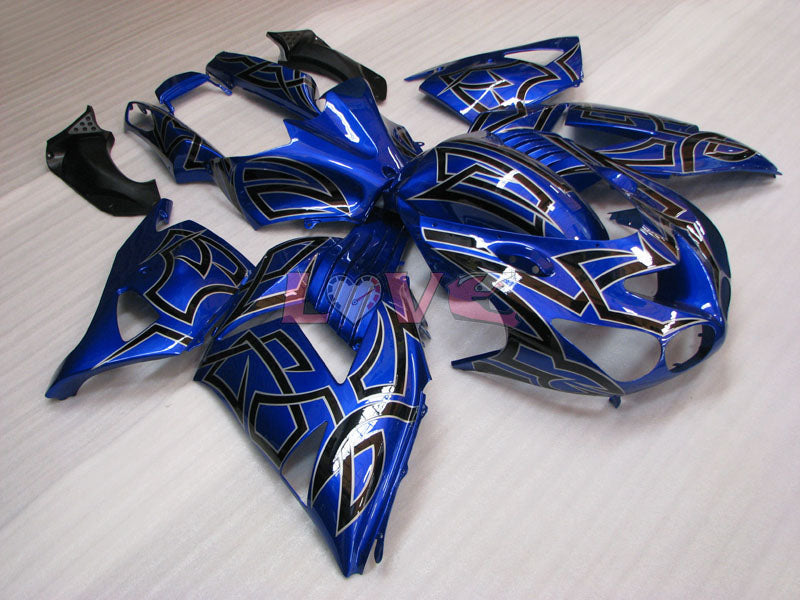 Customize - Blue Black Fairings and Bodywork For 2006-2011 NINJA ZX-14R #LF3234