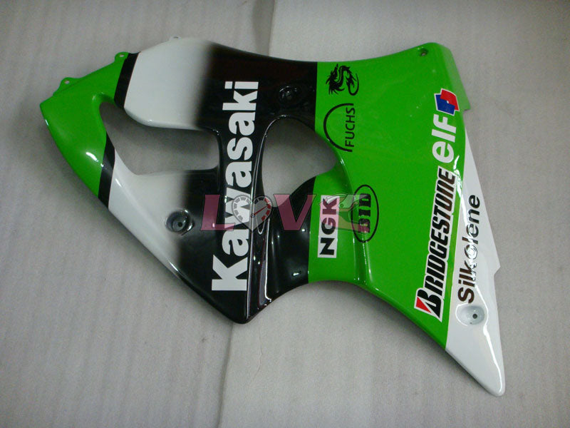 West - White Black Fairings and Bodywork For 2000-2002 NINJA ZX-6R #LF6109