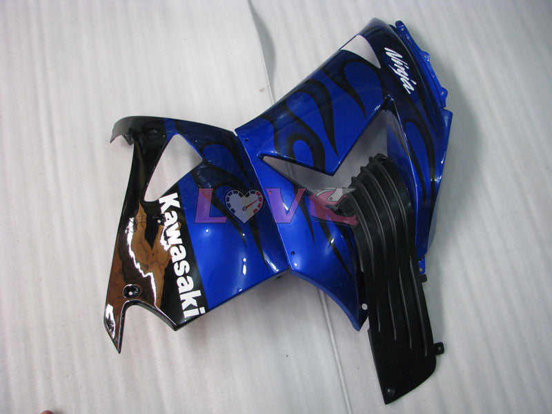 Flame - Blue Black Fairings and Bodywork For 2006-2011 NINJA ZX-14R #LF5854