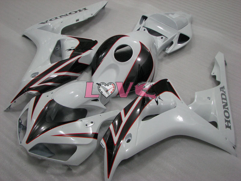 Factory Style - White Black Fairings and Bodywork For 2006-2007 CBR1000RR #LF4384