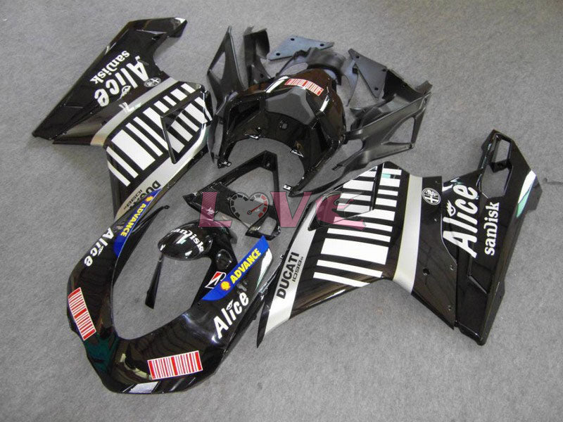 Alice - White Black Fairings and Bodywork For 2009-2011 1198 #LF5540