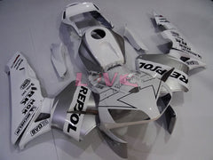Repsol - White Silver Fairings and Bodywork For 2003-2004 CBR600RR #LF4444