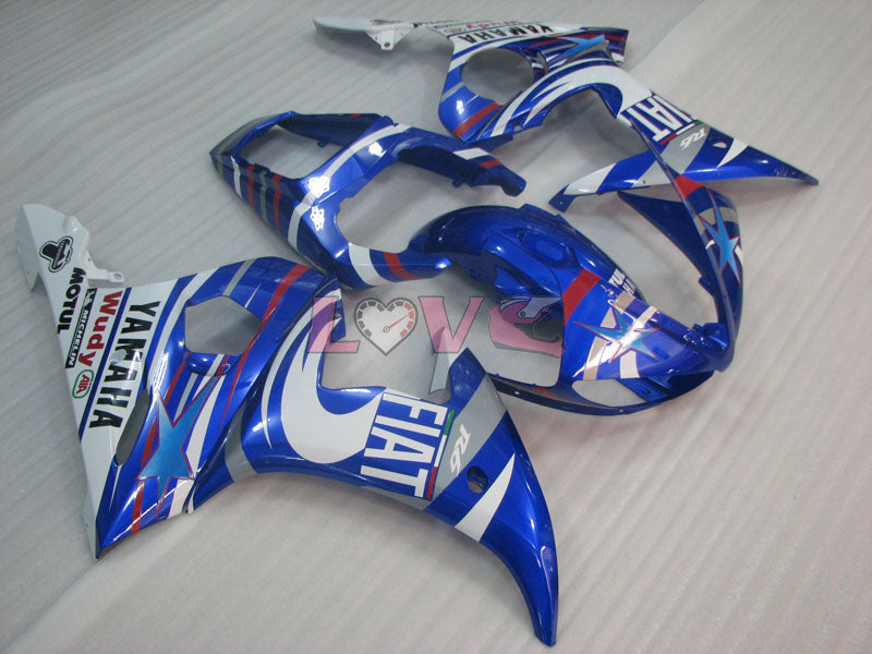 FIAT - Blue White Fairings and Bodywork For 2003-2004 YZF-R6 #LF3539