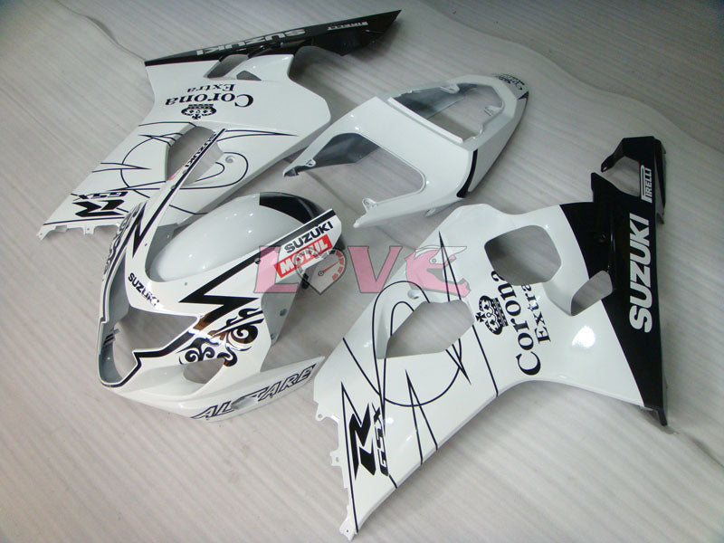 Corona MOTUL - White Black Fairings and Bodywork For 2004-2005 GSX-R600 #LF6668