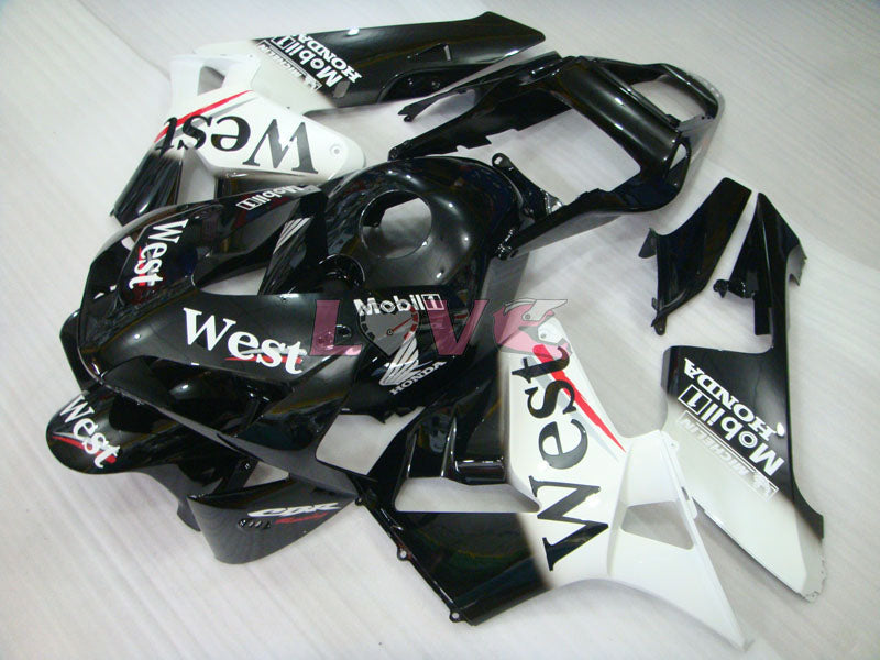 West - White Black Fairings and Bodywork For 2003-2004 CBR600RR #LF4449