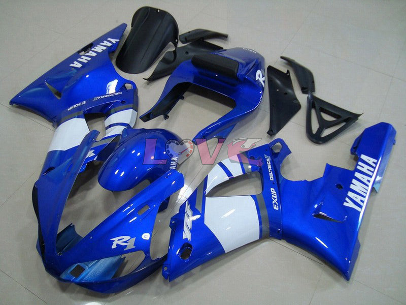 Factory Style - Blue White Fairings and Bodywork For 2000-2001 YZF-R1 #LF7046