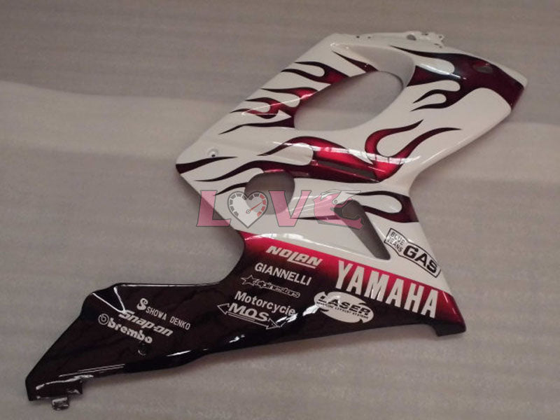 Customize - Red White Fairings and Bodywork For 1997-2007 YZF600R #LF7952
