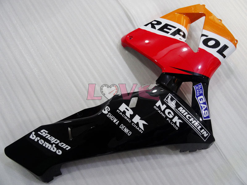 Repsol - Orange Black Fairings and Bodywork For 2003-2004 CBR600RR #LF4446
