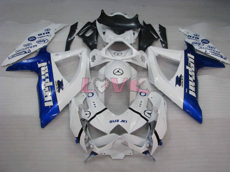 Jordan - Blue White Fairings and Bodywork For 2008-2010 GSX-R600 #LF3943