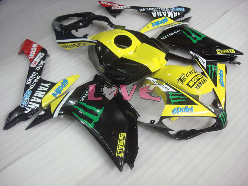 Monster - Yellow Black Fairings and Bodywork For 2007-2008 YZF-R1 #LF3677