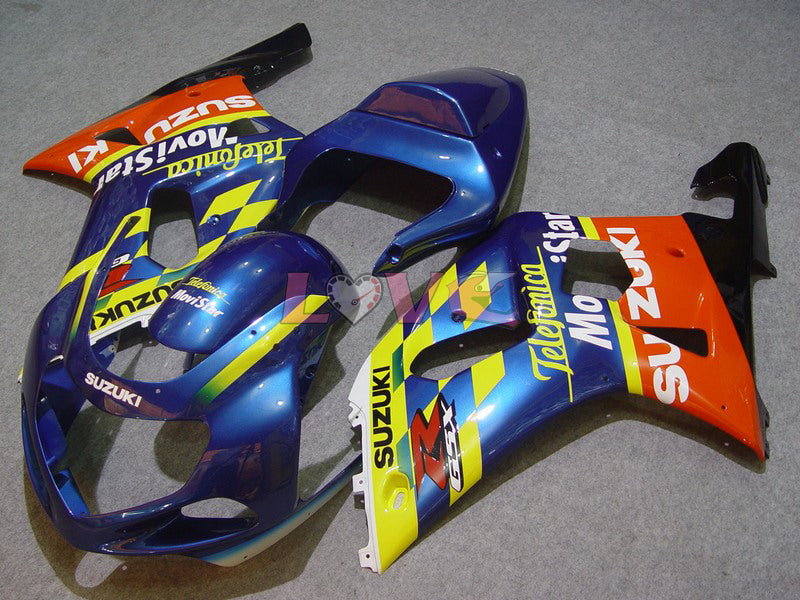 Movistar - Orange Blue Fairings and Bodywork For 2000-2002 GSX-R1000 #LF6117