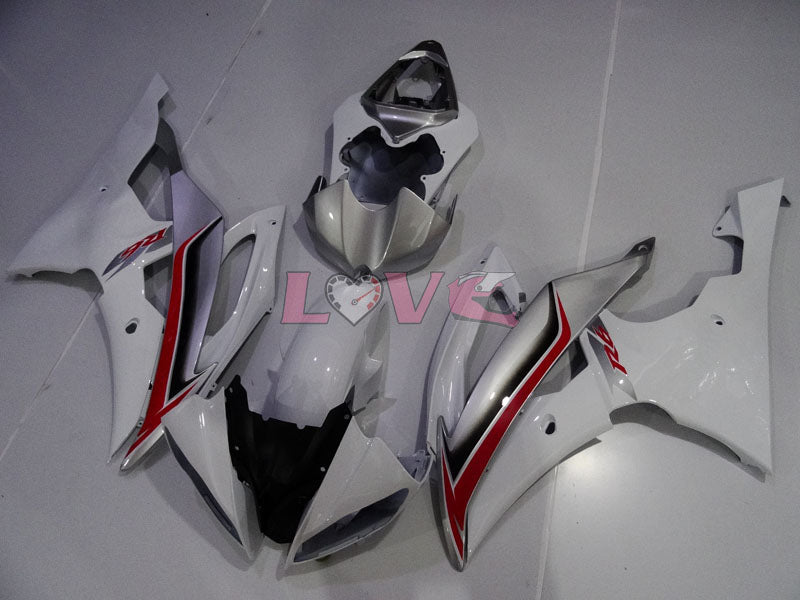 Factory Style - White Silver Fairings and Bodywork For 2008-2016 YZF-R6 #LF3400