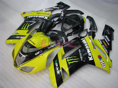 Monster - Yellow Black Fairings and Bodywork For 2007-2008 NINJA ZX-6R #LF5903