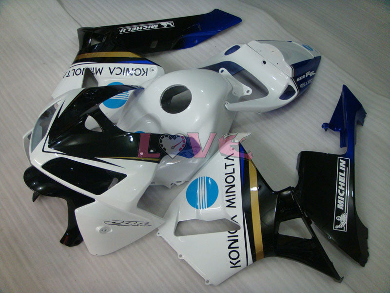 Konica Minolta - White Black Fairings and Bodywork For 2005-2006 CBR600RR #LF4432