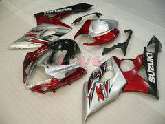 Factory Style - Red Silver Fairings and Bodywork For 2005-2006 GSX-R1000 #LF3840