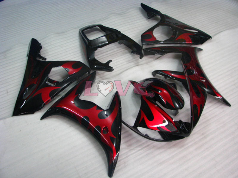 Factory Style - Red Black Fairings and Bodywork For 2005 YZF-R6 #LF3505