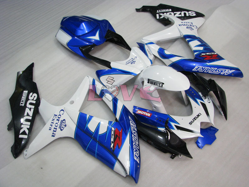 Corona - Blue White Fairings and Bodywork For 2008-2010 GSX-R600 #LF3972