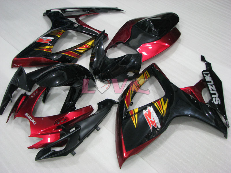 Factory Style - Red Black Fairings and Bodywork For 2006-2007 GSX-R600 #LF4056