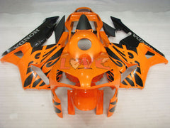 Flame - Orange Black Fairings and Bodywork For 2003-2004 CBR600RR #LF5412