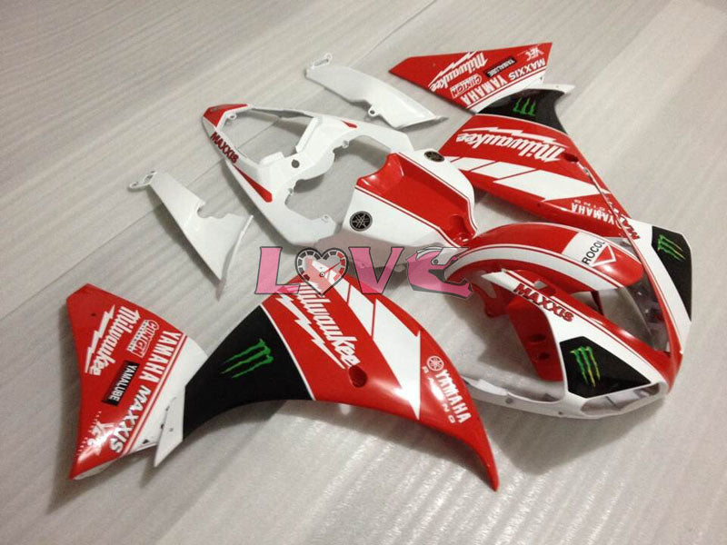 Monster - Red White Fairings and Bodywork For 2009-2011 YZF-R1 #LF3642