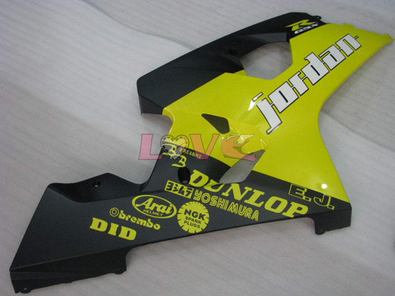 DUNLOP Jordan MOTUL - Yellow Black Matte Fairings and Bodywork For 2004-2005 GSX-R600 #LF6640