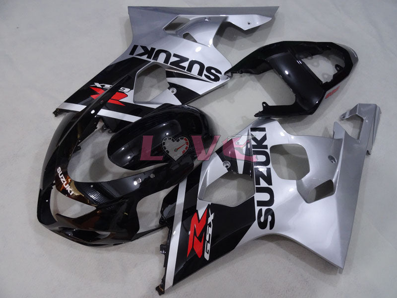 Factory Style - Black Silver Fairings and Bodywork For 2004-2005 GSX-R600 #LF4130