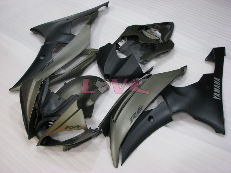 Factory Style - Black Grey Fairings and Bodywork For 2008-2016 YZF-R6 #LF3424