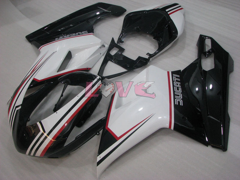 Factory Style - White Black Fairings and Bodywork For 2009-2011 1198 #LF3110