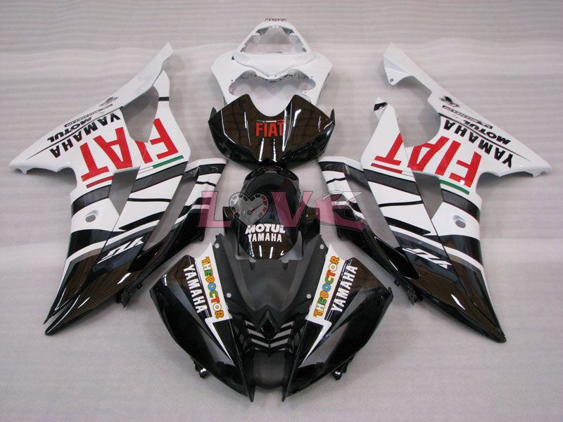 FIAT - White Black Fairings and Bodywork For 2008-2016 YZF-R6 #LF3411