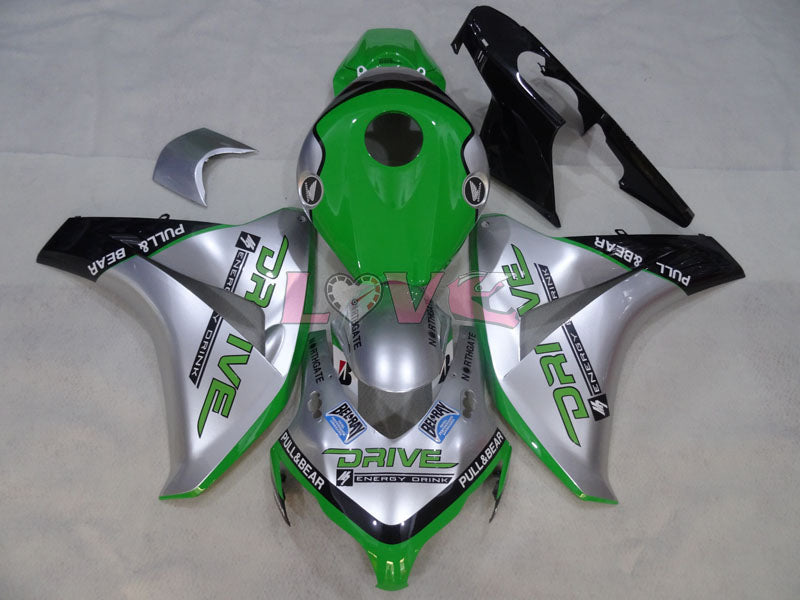 DRIVE - Green Silver Fairings and Bodywork For 2008-2011 CBR1000RR #LF4341