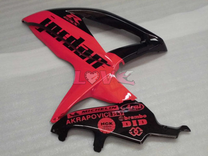 Jordan - Red Black Fairings and Bodywork For 2008-2010 GSX-R750 #LF3932