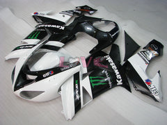 Monster - White Black Fairings and Bodywork For 2006-2007 NINJA ZX-10R #LF6228