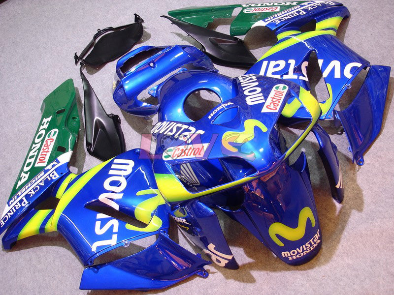 Movistar - Yellow Blue Fairings and Bodywork For 2005-2006 CBR600RR #LF7555