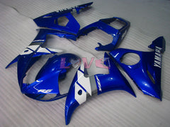 Factory Style - Blue White Fairings and Bodywork For 2003-2004 YZF-R6 #LF3568