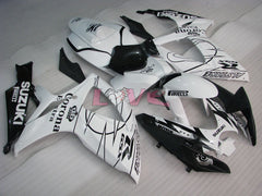 Corona - White Black Fairings and Bodywork For 2006-2007 GSX-R750 #LF6564